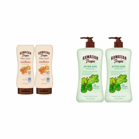 Hawaiian Tropic Sheer Touch Ultra Radiance SPF 50 Sunscreen Twin Pack with Lime Coolada After Sun Lotion Twin Pack