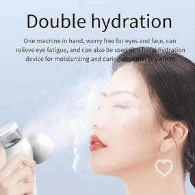 Heated Nano Eye Mist Sprayer,Portable Eye Mister with Warm Compress Moist Heat, Handheld Face Eye Relief Steam Therapys Machine, for Eyelid,Eye Skin SPA