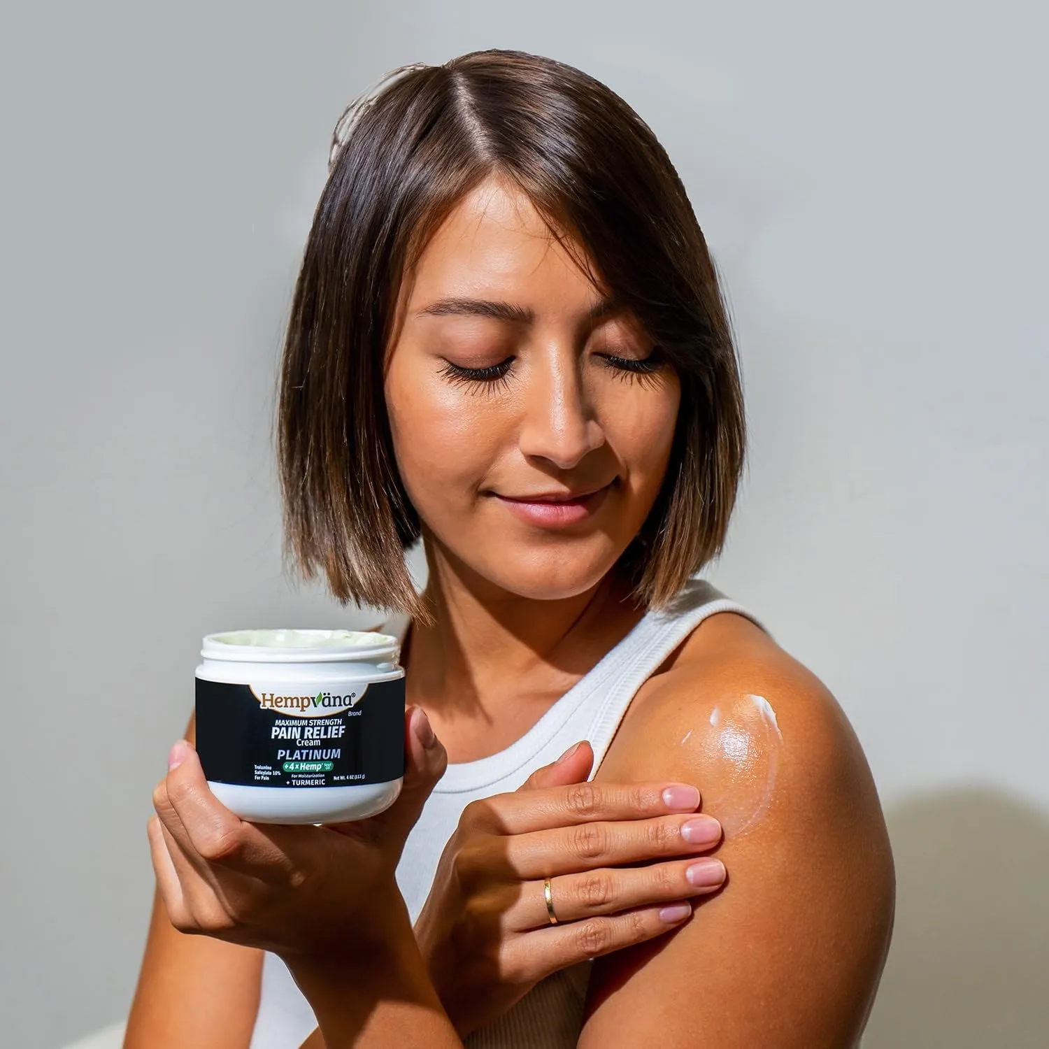 Hempvana Platinum Maximum Strength Relief Cream 4X Hemp for Muscles, Joints, Back, Knees, Shoulders, Neck, Elbows, Hands, Feet. AS-SEEN-ON-TV. Odor-Free, Non-Greasy, Quickly Absorbs, 4X More Hemp