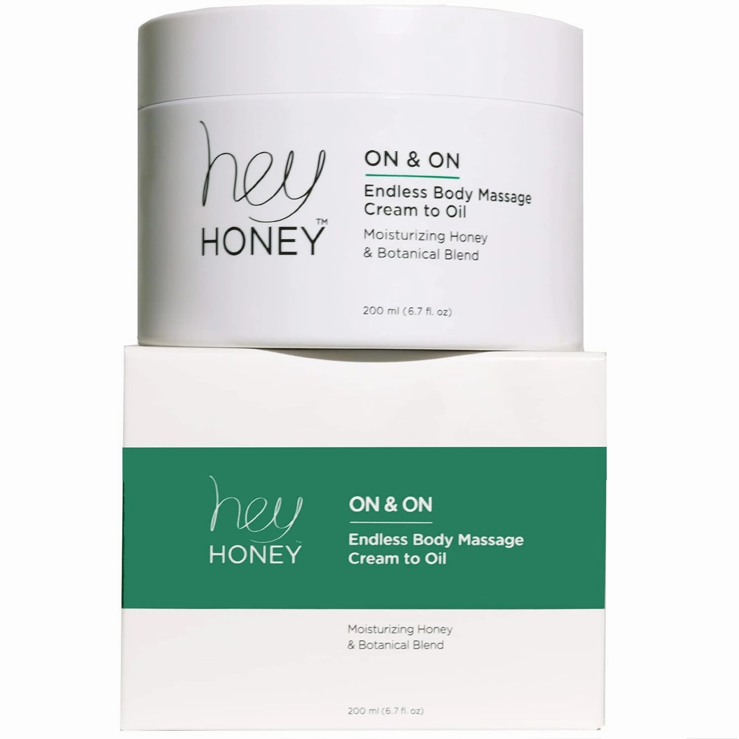 Hey Honey On and On Unique Cream to Oil Formula | Complete Body Moisturizer | Vitamin E, Vitamin C | Non-Greasy 48 Hours Active Hydration | Moisturizing Honey Extracts & Botanicals | 6.7 oz.