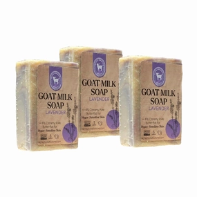Honey Sweetie Acres 3-Pack Lavender Goat Milk Soap - Handmade 5 oz Bar, Made with Natural Ingredients, Moisturizing & Gentle, Made in the USA