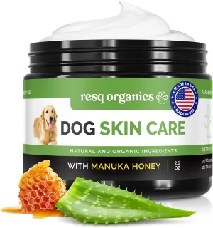 Hot Spot Treatment for Dogs, Cats & Pet Wound Care: Healing Ointment for Pets Itchy Skin Relief, Dry Skin Treatment, Natural Allergy Relief, Dog Paw Balm   Manuka Honey, Aloe Vera, Vitamin E (2 Oz.)