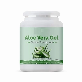 HR Pure Aloe Vera Gel for Skin and Hair, 500gm | Hydrates, Moisturizes & Soothes Irritated Skin | Pure & Natural Aloe Vera Gel for Face