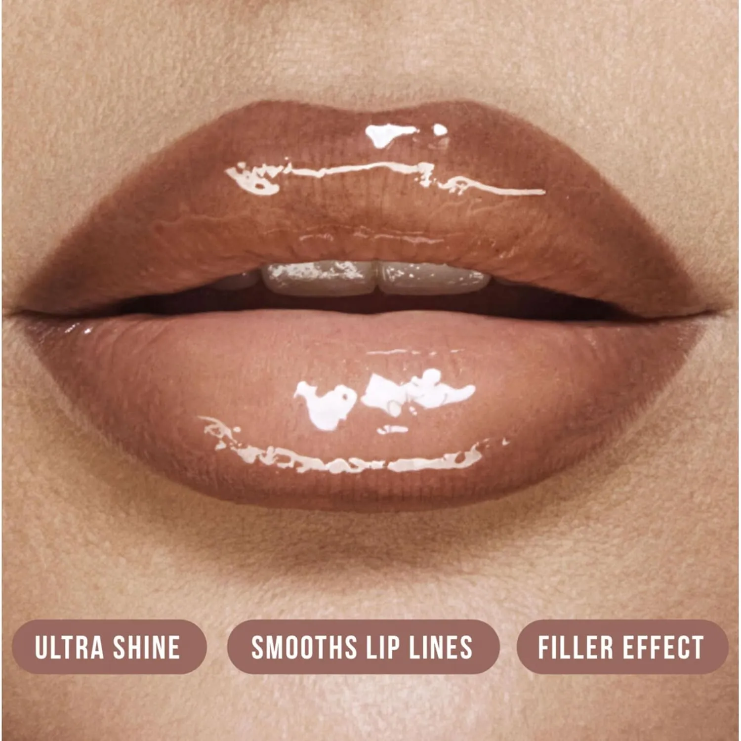 Huda Beauty Faux Filler Extra Shine Lip Gloss - Sugar Baby (Light Pink) .13 oz / 3.9 ml