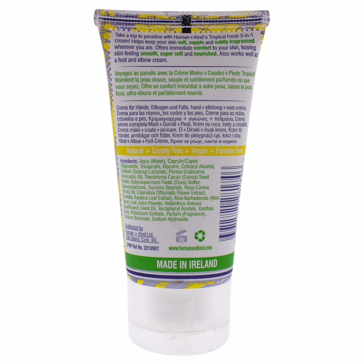 Human Kind Hand-Elbow-Feet Cream - Tropical Fresh Unisex 1.7 oz - Pack of 2