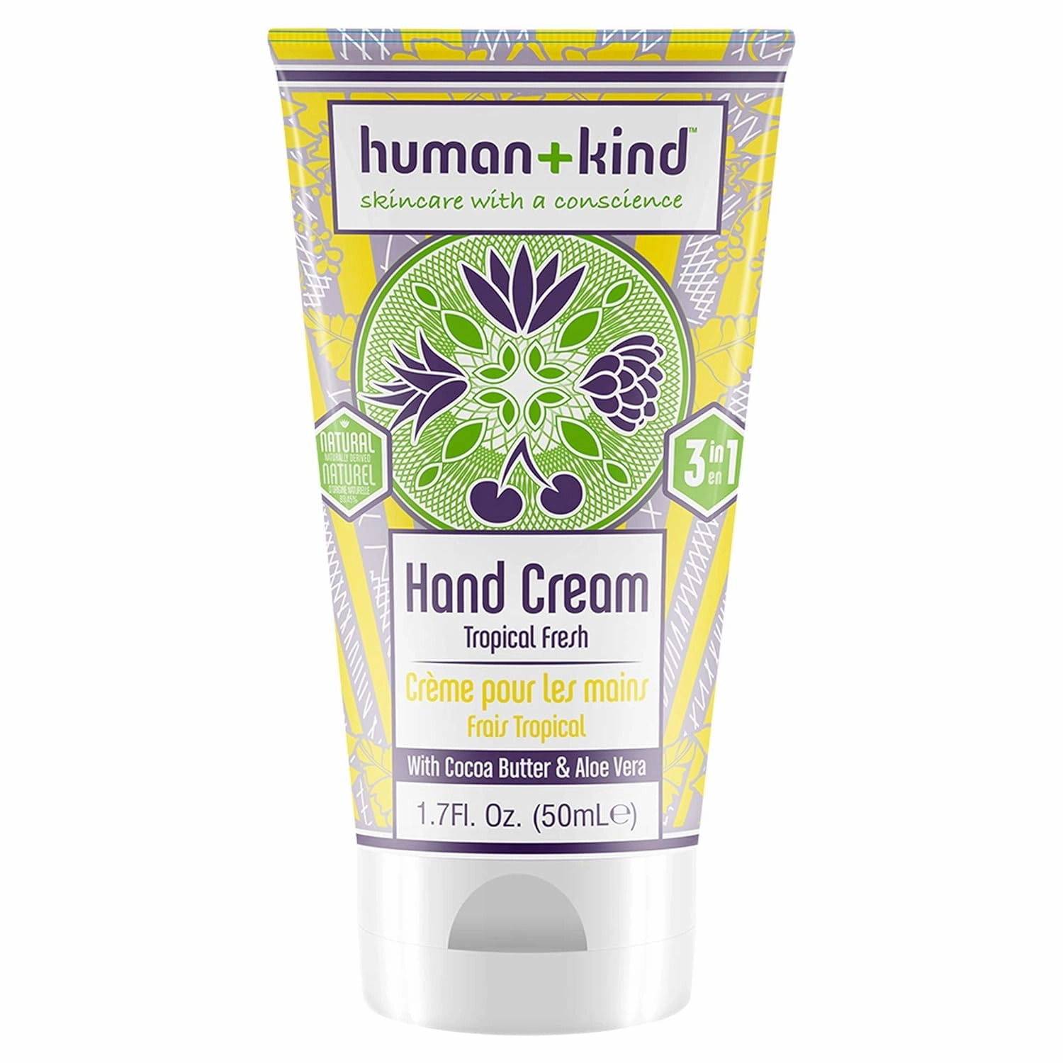 Human Kind Hand-Elbow-Feet Cream - Tropical Fresh Unisex 1.7 oz - Pack of 2