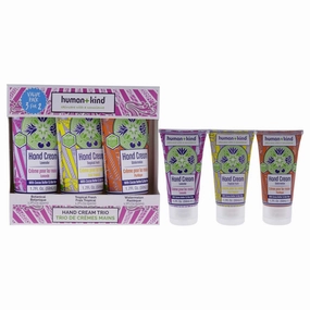 Human Kind Moisturizing Hand Cream Trio - Three Scented Hydrating Creams with Avocado Oil and Shea Butter - Intense, Fast Absorbing Moisturizer for Smooth Skin - For Dry, Cracked Skin Relief - 3 pc
