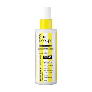 Hydrating Face & Body Fluid Sunscreen Spray | SPF 60 PA     | Water Resistant With Zinc Oxide | Broad Spectrum, No White Cast, Non-Comedogenic Quick Absorbing | For Men & Women | 125ml
