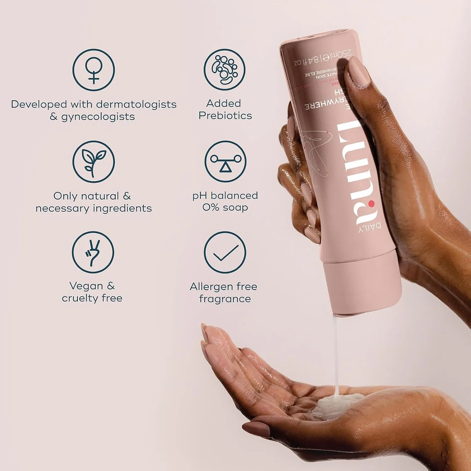 Hydrating Feminine Wash, Soft Cotten Scent | pH-Balanced Body Wash for Sensitive Skin | Moisturizing Daily Cleanser with Soothing Aloe for Daily Relief | Gentle & Pregnancy-Safe, 250ml