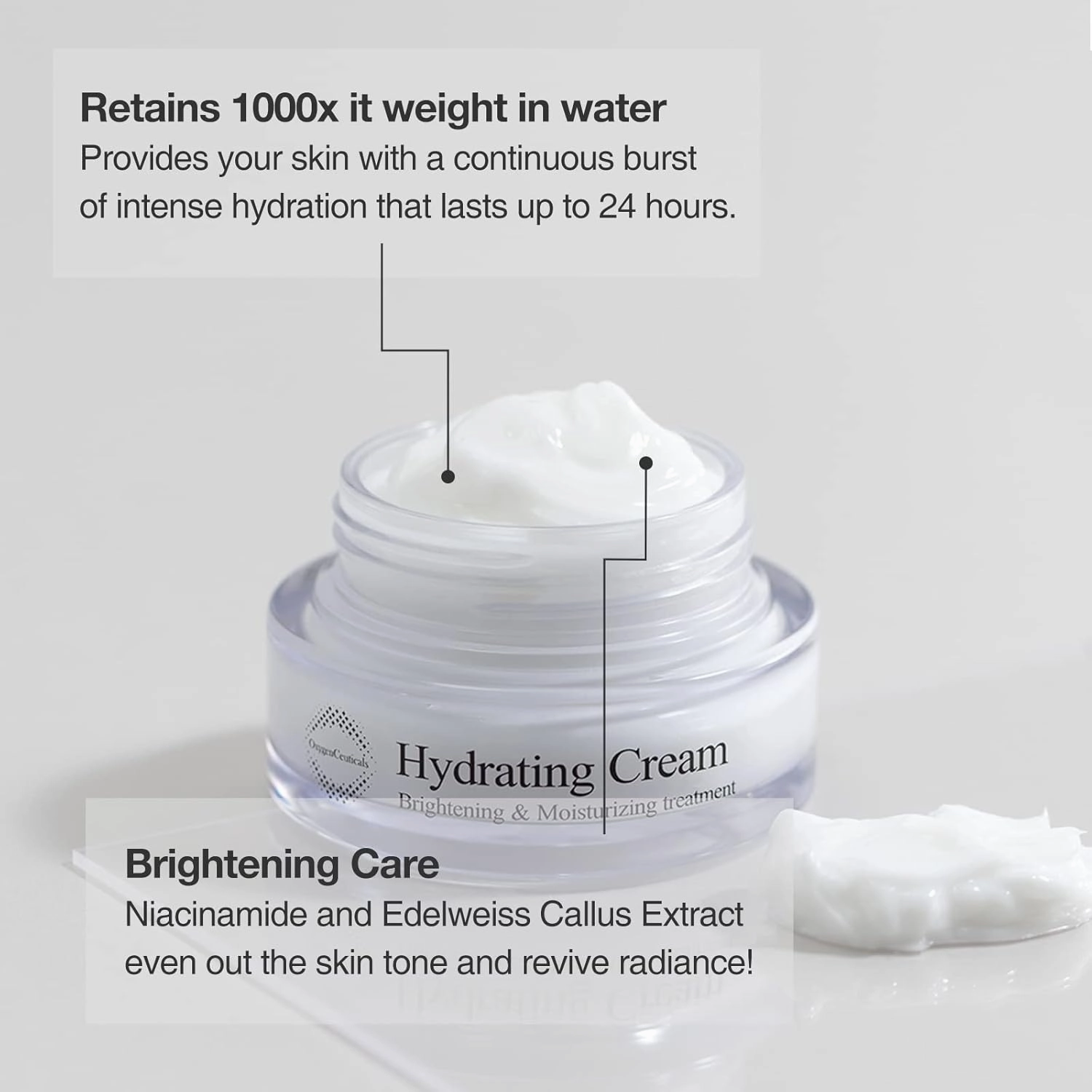 Hydrating Cream (200ml /6.76 oz) – Intensive Moisturizing Face Cream with Hyaluronic Acid, Niacinamide, and Betaine