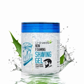 Hydrating n Nourishing Non Foaming Shaving Gel for Men With Aloe Vera n Glycerin, Transparent Shave Gel For Maximum Visibility n Smooth Beard Shaving, Vegan n Paraben Free, (400GM)
