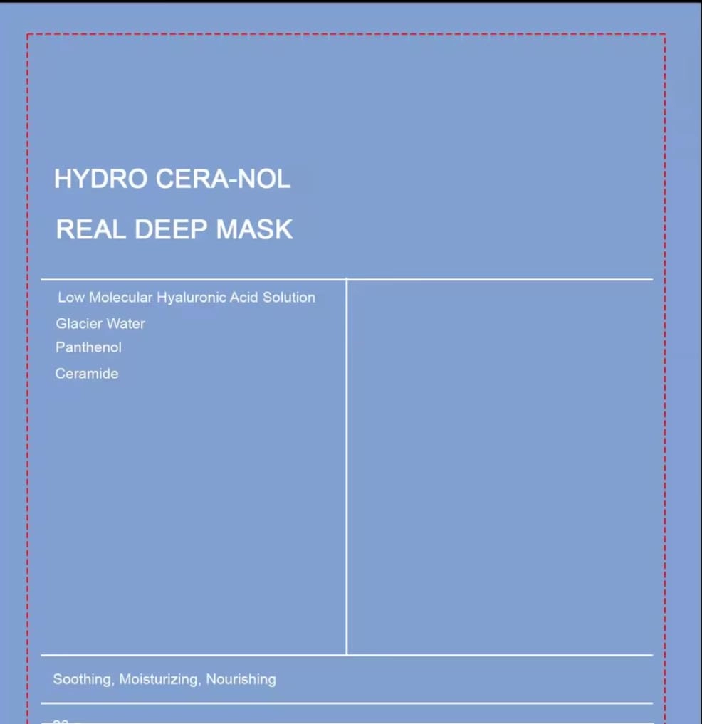 Hydro Cera-nol Real Deep Mask, Overnight Hydrogel Mask, Soothing, Moisturizing, Nourishing, 1.19oz(34g) x 4ea
