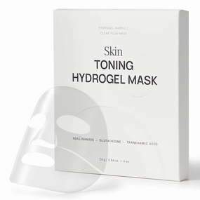 Hydrogel Mask – Korean Hydrating Gel Mask with Niacinamide, Vitamin C, Rice Extract – Glass Skin Sheet Pack for Deep Hydration, Radiance Boosting, Moisturizing – 34g x4