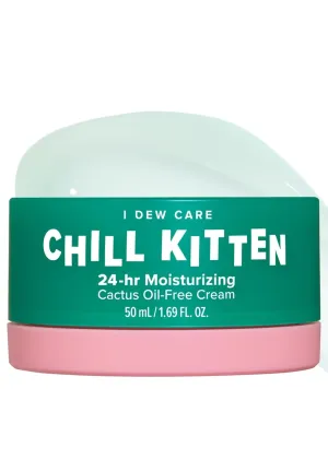I DEW CARE Heartleaf Face Cream - Chill Kitten | Moisturizer with Moringa Seed, Prickly Pear, Aloe Vera Gel, Cactus Oil-Free, Glass Skin Look, Daily Use, for Dry Skin, 1.69 FL Oz