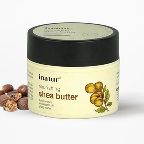 I.N.A.T.U.R Shea Body Butter | Deep Moisturizer for Very Dry & Winter-Stressed Skin | Enriched with Frankincense, Wheatgerm Oil & Ylang-Ylang | 200 gm