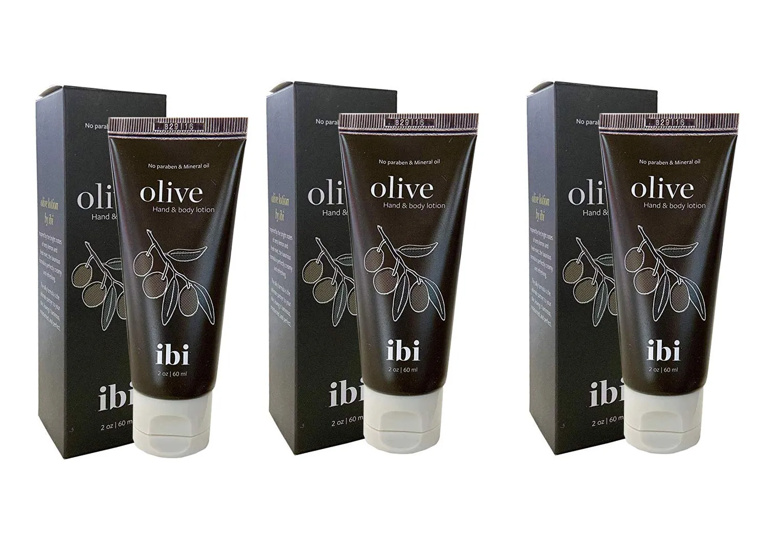 IBI Ultra Hydrating Moisturizing Hand Cream For Dry & Senstive Skin, Olive 2.02 Ounce Tube (Pack Of 3)