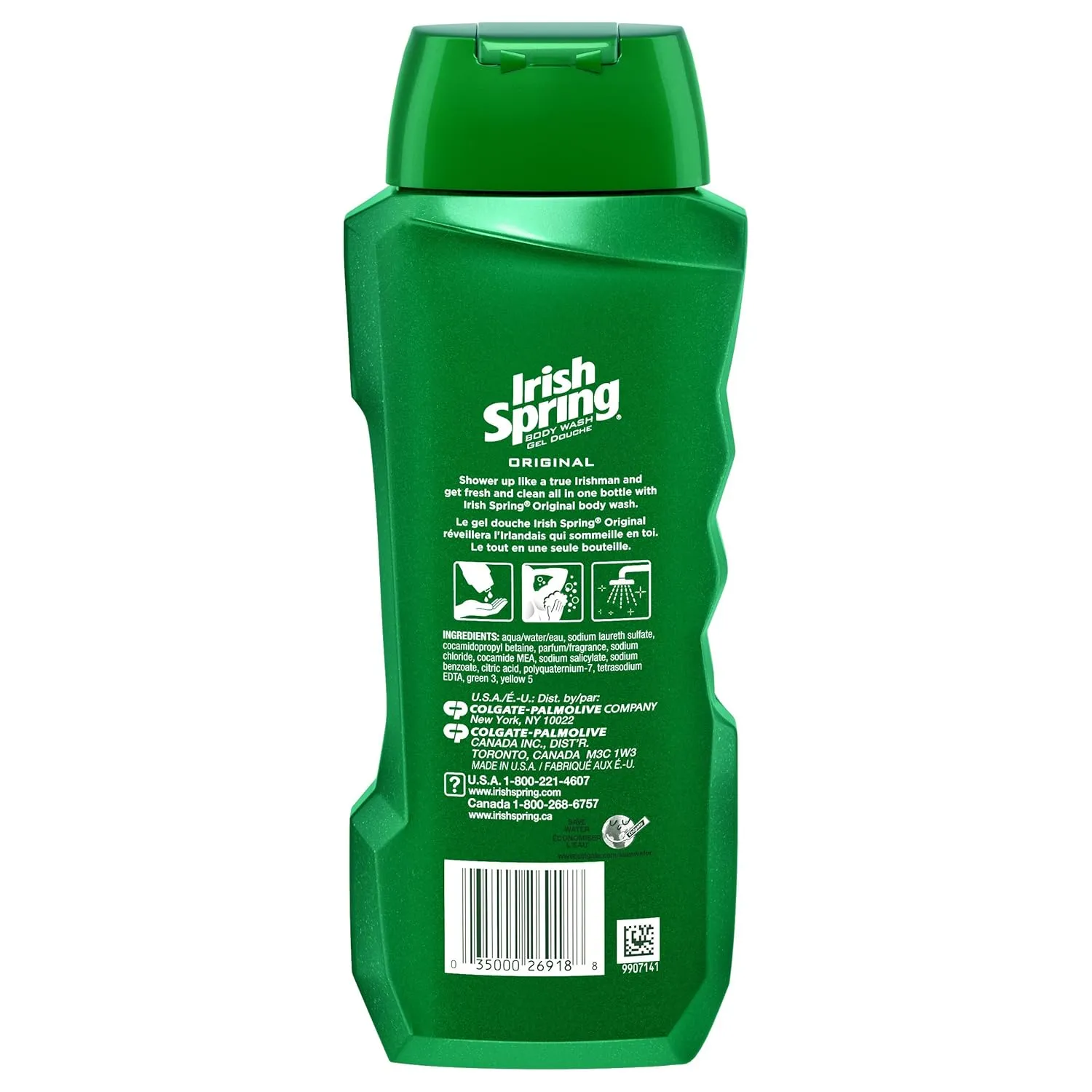 Irish Spring Body Wash, Original, 18 Fl Oz (Pack of 6)