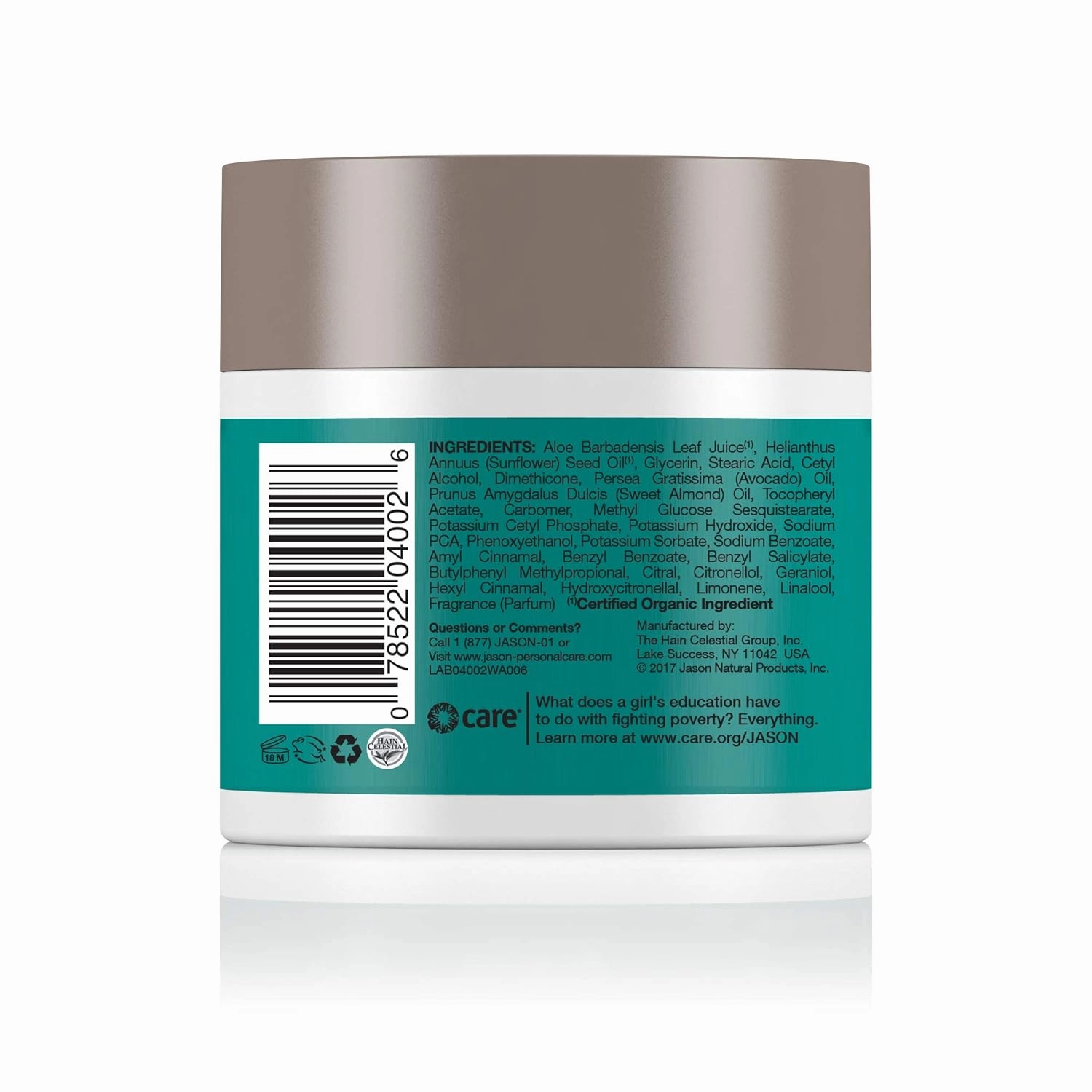 Jason Soothing Aloe Vera 84% Moisturizing Creme 4 oz (Pack of 3)