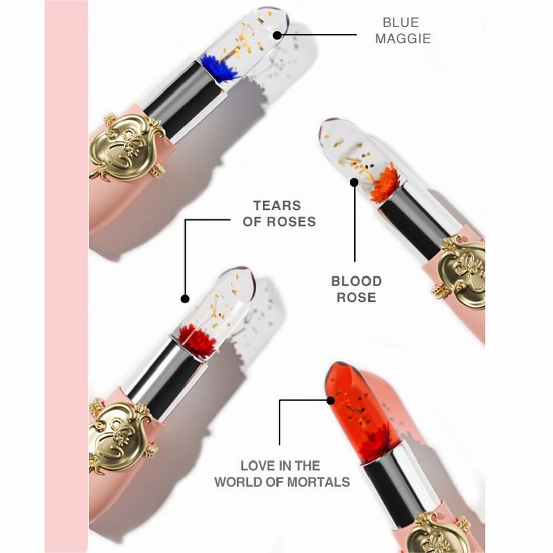 Jelly Giscoloration Lip Balm Moisturizes Warm Makeup Lips for Woman Makeup Tinted Lip Blam-in-gloss Liquid Lip Ultra-Gentle Non-sticky Formula Pristine Color (03)