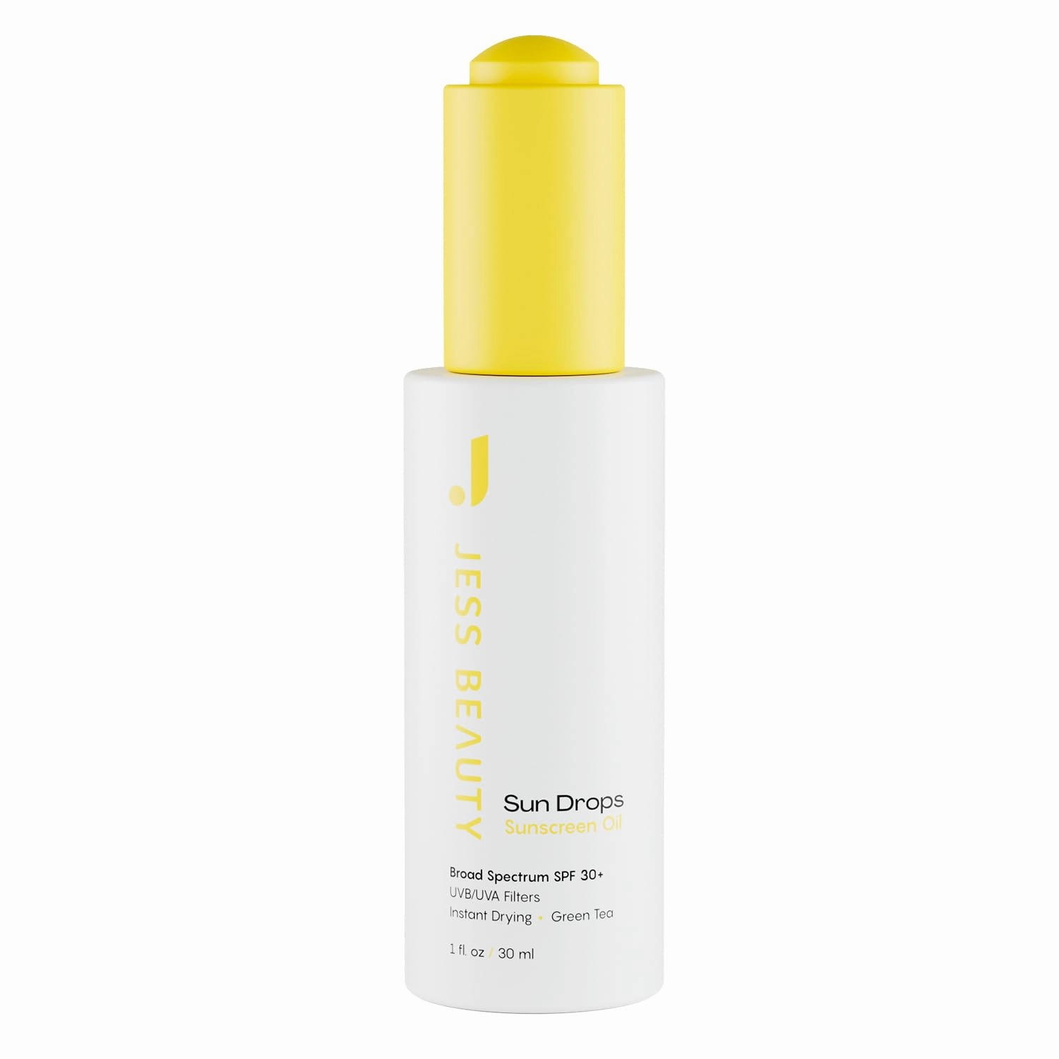 JESS BEAUTY | Face Sunscreen Sun Drops SPF 30 Skin Care Oil with Camellia Sinensis & Squalane | Skincare Fast Drying 1 fl. oz