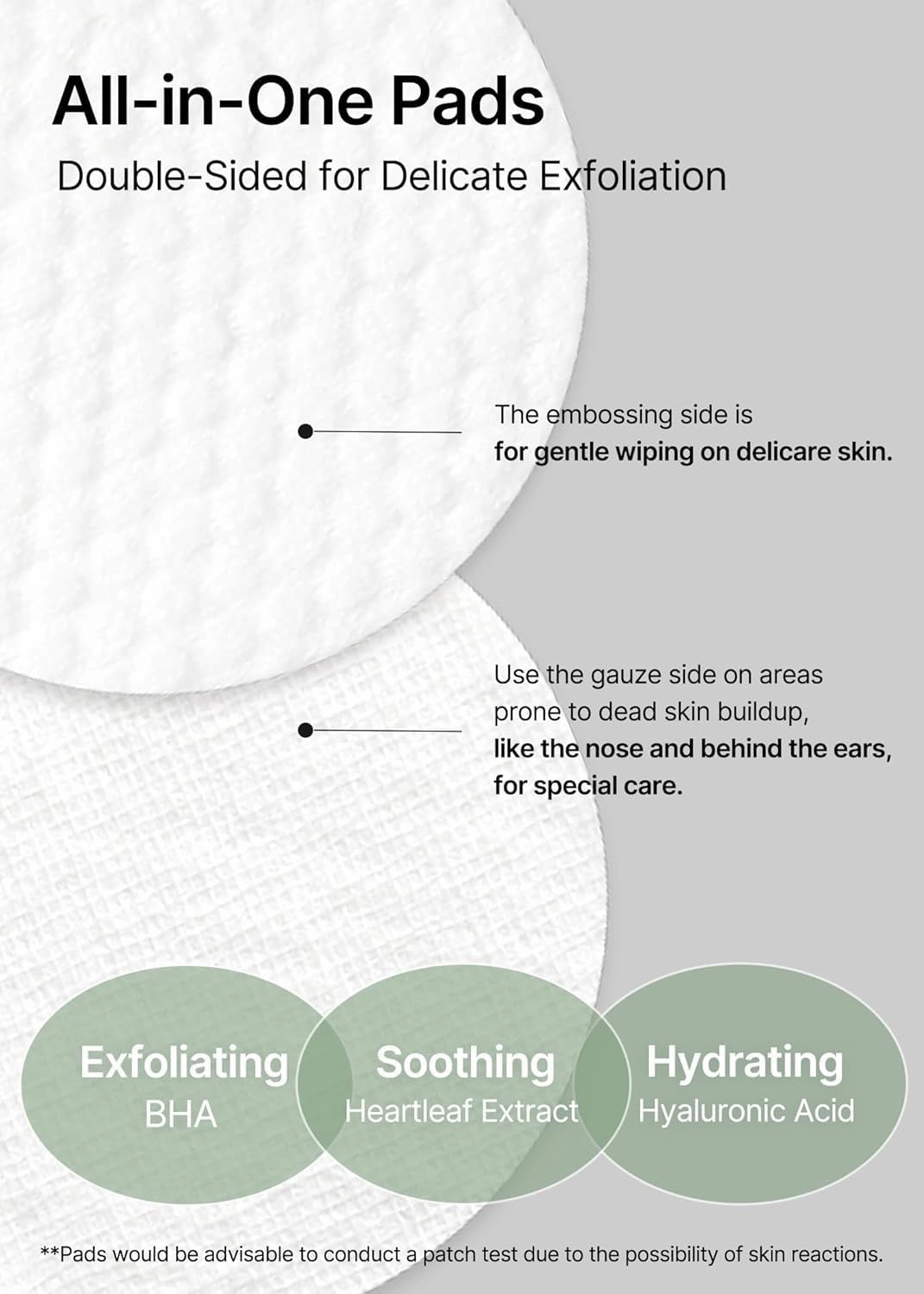 Ji.Woo.Gae Heartleaf BHA Peeling Pad | with Heartleaf Extract, Exfoliating Toner Pads, Facial Peels, Hydrating, for Troubled Skin & Breakouts (60 Pads)