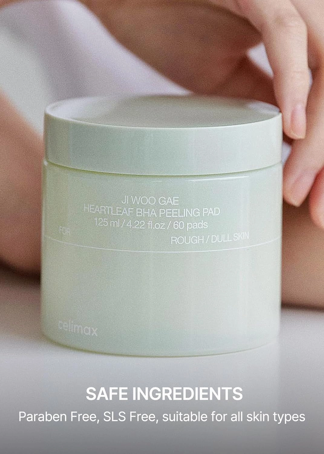 Ji.Woo.Gae Heartleaf BHA Peeling Pad | with Heartleaf Extract, Exfoliating Toner Pads, Facial Peels, Hydrating, for Troubled Skin & Breakouts (60 Pads)