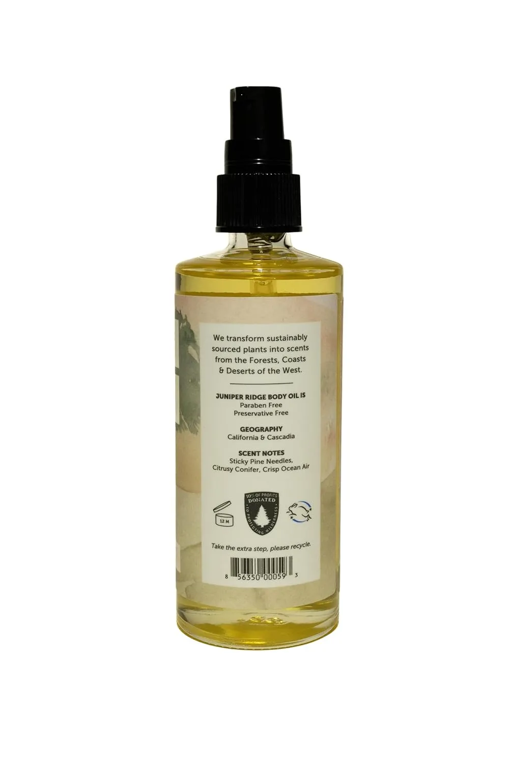 Juniper Ridge Coastal Pine Moisturizing Body Oil - Hydrating Skin Care - All Natural & Organic Aromatherapy Massage Oil Scented with Essential Oils - Paraben, Dye, Cruelty, & Perservative Free - 4oz