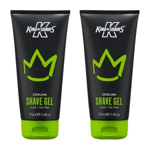 King of Shaves Cooling shave gel Aloe Tea tree 2x175ml