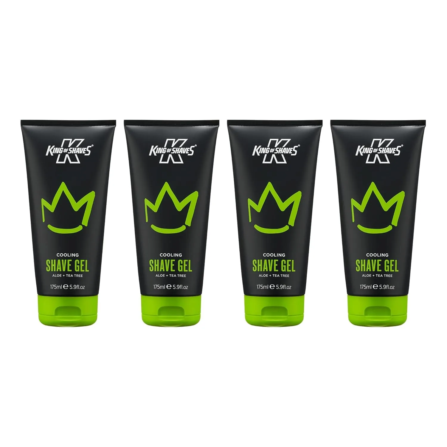 King of Shaves Cooling shave gel Aloe Tea tree 4x175ml