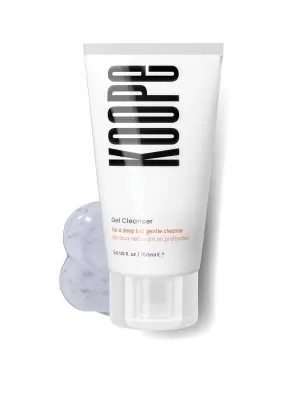 Koope Gel Face Wash, Cleanser For All Skin Types, Gentle, Soap-Free, pH Balanced, Makeup Remover with Oat Amino Acids, Cucumber, Kiwi & Aloe, Free of Parabens, Sulphates & Fragrances, 5.0 FL OZ