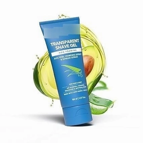 KRINAL Foaming Transparent Shave Gel (100ml) | Invisible Precision Shaving Gel for Men and Women | For Sensitive Skin | Intense Cooling | Anti-Redness