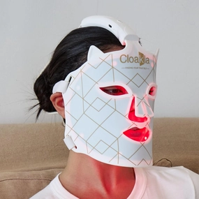LED Wireless Red Light Therapy Face Mask | 3-Color Rejuvenating Facial Skin Care Set | Portable Anti-Aging Mask for Home & Travel Use (White)