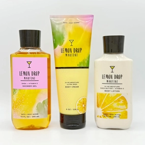 Lemon Drop Martini 3-Piece Bath Bundle | Shower Gel, Ultra Shea Body Cream and Body Lotion
