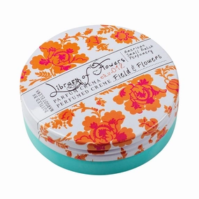 Library of Flowers Field & Flowers Parfum Crema, 2.5 oz. - Apricot, Honeyed Blossom & Wildflowers - Women's Fragrance, Perfume for Women, Perfumed Body Lotion