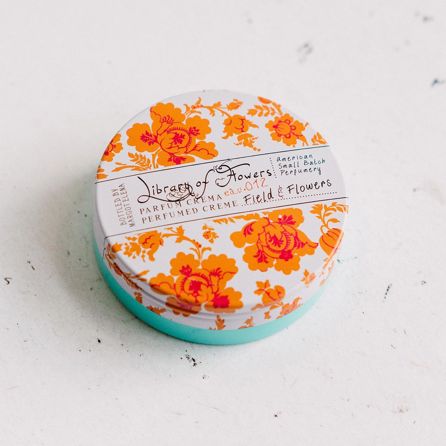 Library of Flowers Field & Flowers Parfum Crema, 2.5 oz. - Apricot, Honeyed Blossom & Wildflowers - Women's Fragrance, Perfume for Women, Perfumed Body Lotion