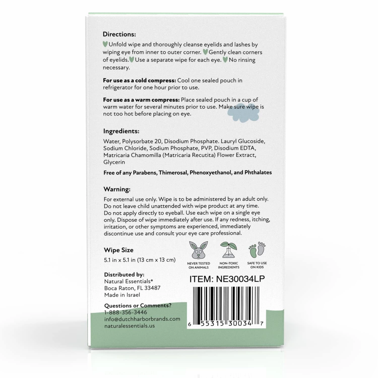 Lil' Peepers Baby Eye Wipes and Eyelid Cleanser, Preservative-Free & Rinse-Free, Pediatrician Recommended Hypoallergenic Soft Eyelid Wipes for Babies, Kids & Adults, 30 Count (3pk)