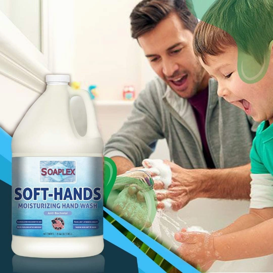 Liquid Hand Soap Refill - PH Balanced Handsoaps Ultra-Strength Soft-Hands Natural Moisturizing Hand Wash for Sensitive Skin - Made in USA - Hand Soap Refill 1 Gallon (128 oz) (White)