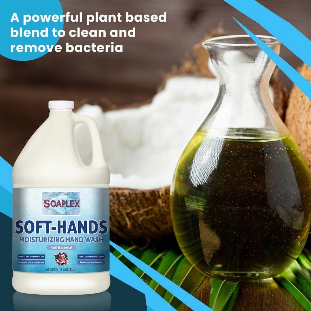 Liquid Hand Soap Refill - PH Balanced Handsoaps Ultra-Strength Soft-Hands Natural Moisturizing Hand Wash for Sensitive Skin - Made in USA - Hand Soap Refill 1 Gallon (128 oz) (White)