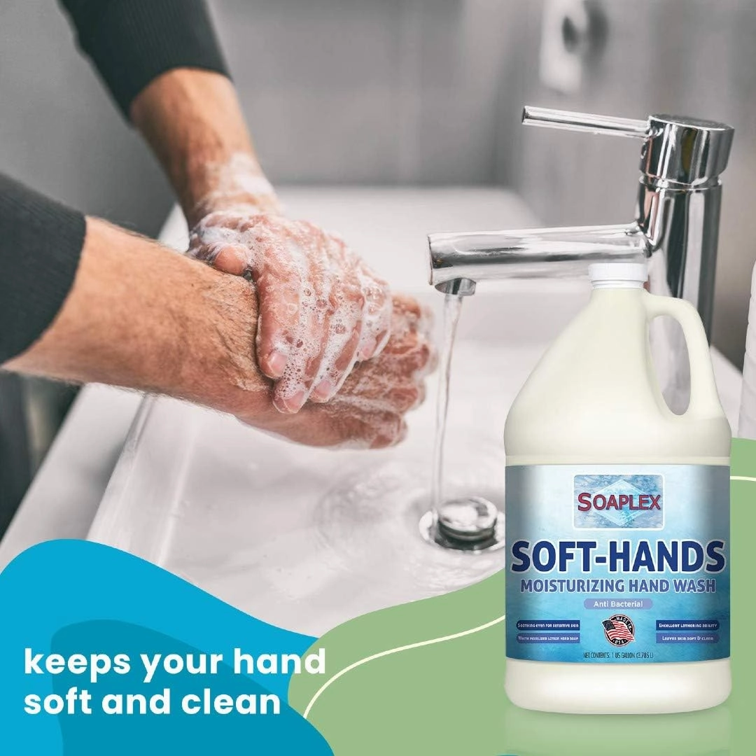 Liquid Hand Soap Refill - PH Balanced Handsoaps Ultra-Strength Soft-Hands Natural Moisturizing Hand Wash for Sensitive Skin - Made in USA - Hand Soap Refill 1 Gallon (128 oz) (White)