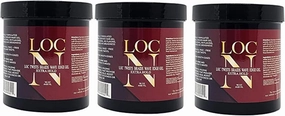 LOC N Edge Gel Extra Hold – Pack of 3 (16 oz Each) | Maximum Hold for Locs, Braids, Twists & Edges | Non-Greasy, Natural Ingredients, All Hair Types