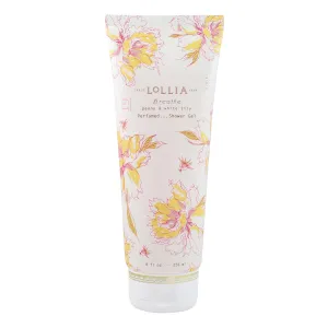 LOLLIA Breathe Shower Gel, 8 fl. oz. – Peony & White Lily – Scented Shower Gel Body Wash, Shea Butter Body Wash, Bath Wash for Women, Beautiful Shower Gel, Moisturizing Body Wash