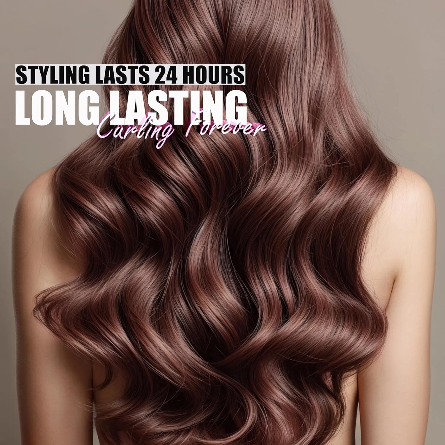 Long Barrel Curling Iron 1 1/4 inch, 1.25 Inch Curling Iron for Long Hair, Infused Argan Oil & Keratin, Lasting Styling, 11 Adjustable Temp, Include Clips & Silicone Pad