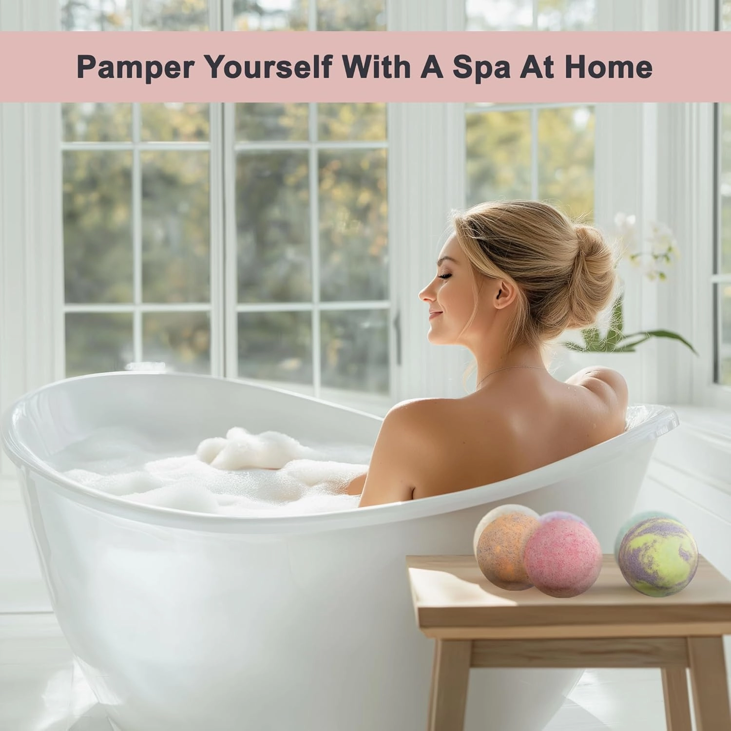 Luxury Bath Bombs for Women - Gift Set of 24 Bathbombs with Organic Essential Oils - Natural Vegan Soap for Moisturizing Fizzy Bubbles