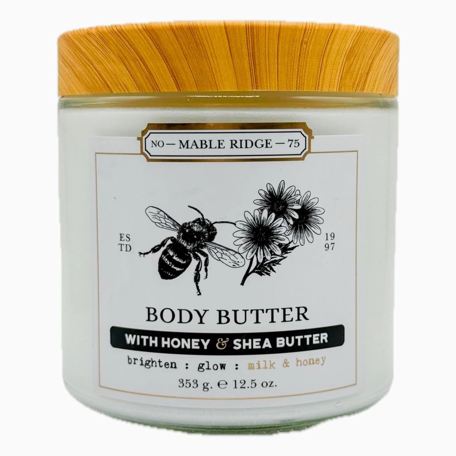 Mable Ridge Body Butter with Honey and Shea Butter, 12.5 oz