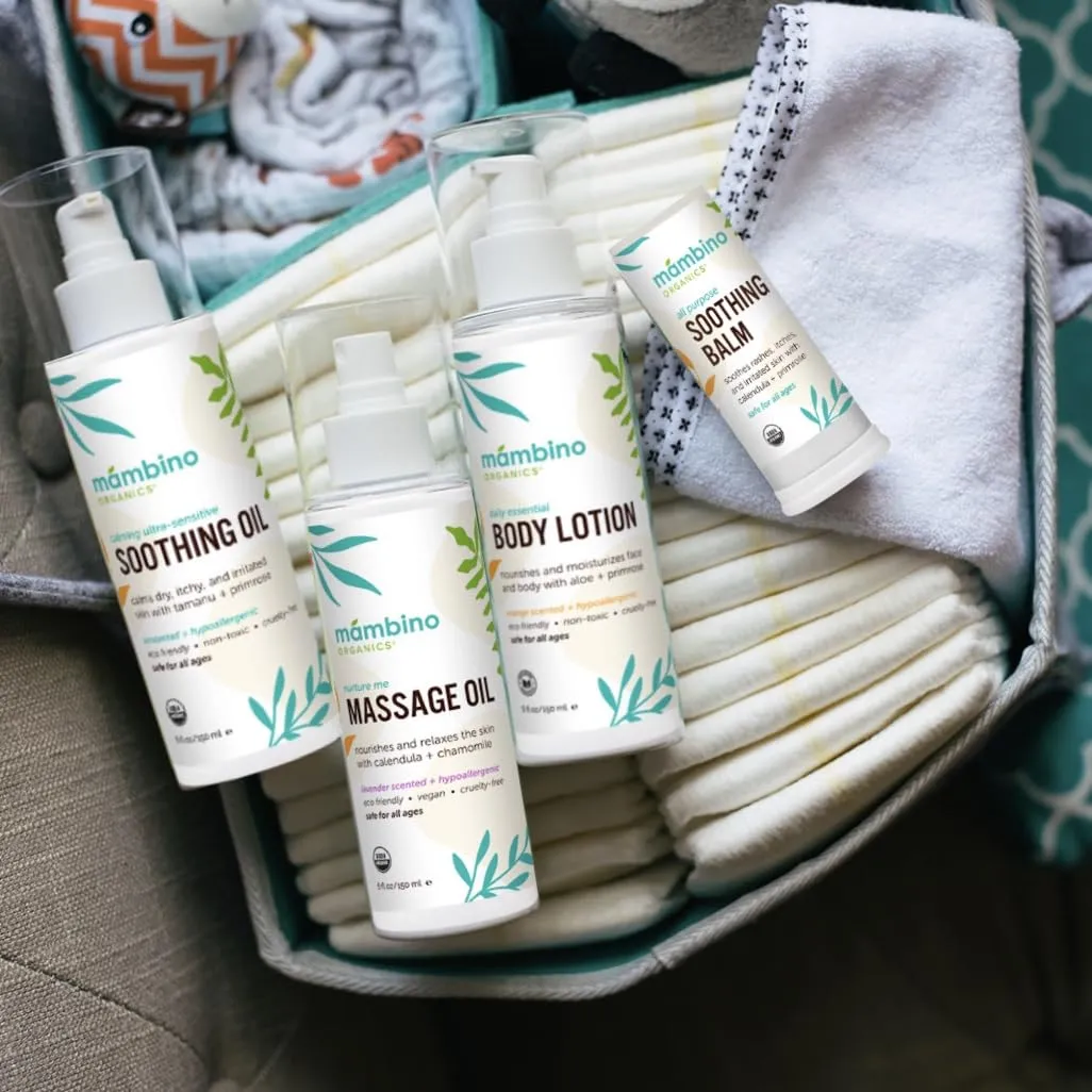 Mambino Organics Daily Essential Body Lotion – Natural & Non-Toxic Moisturizer with Sri Lankan Coconut & Aloe – Hydrating for Dry Skin, Face, Body & Hands – Vegan & Cruelty-Free Skin Care 5 floz 3Pack