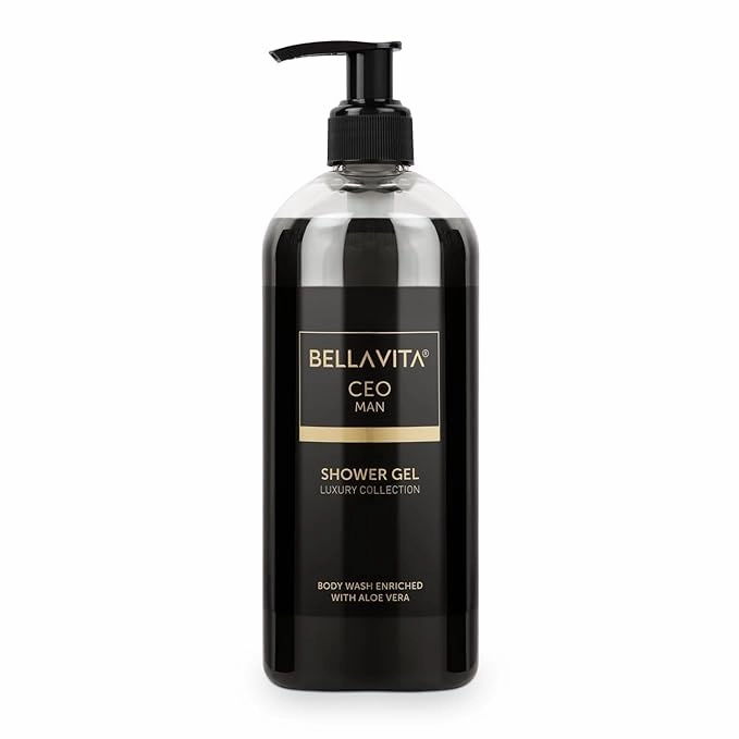 MAN Body Wash Refreshing Shower Gel for Deep Cleansing, Hydrating & Moisturising Skin with Aloe Vera & Charcoal Powder 500 Ml
