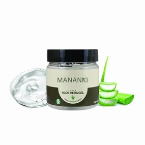 Mananki Pure Aloe Vera Gel, 150g, Natural Skin Care for Fine Lines, Wrinkles, Acne, Soothing and Smoothing,Hand Extracted Aloe Vera Pulp