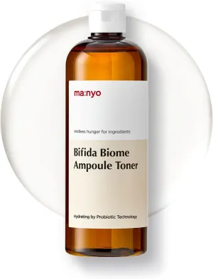 MANYO FACTORY Bifida Biome Ampoule Toner 13.5 fl oz (400ml) Moisturizing Toner for Face, 5-types-of Hyaluronic Acid, Daily Firmness, Korean Skincare for Women and Men