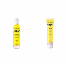 Marc Anthony Strictly Curl Enhancing Styling Foam, Extra Hold - Vitamin E & Curl Envy Cream - Defining Cream Softens Coarse Curls