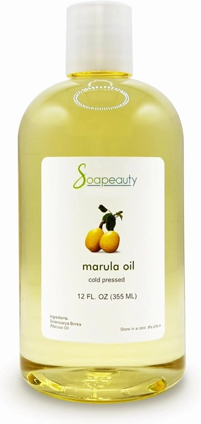 Marula Oil by Soapeauty | 100% Pure & Natural, Cold Pressed, Rich in Vitamin E & Omega Fatty Acids | Best for Skin, Hair, Face, Nails, and Soap Making | 12 fl oz